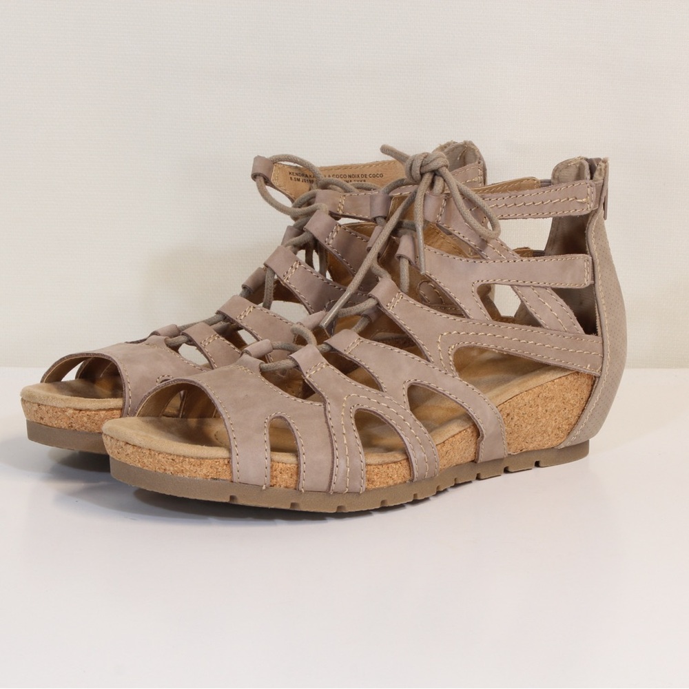 Earth Origins Kendra Kamilla Women's Coco Suede Gladiator Sandals NWT NIB - Picture 9 of 11